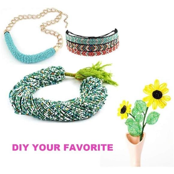 EuTengHao 6000pcs Glass Seed Beads Small Craft Beads for DIY Bracelet Necklaces - Picture 6 of 7